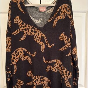 Show Me Your Mumu Leopard sweater size large